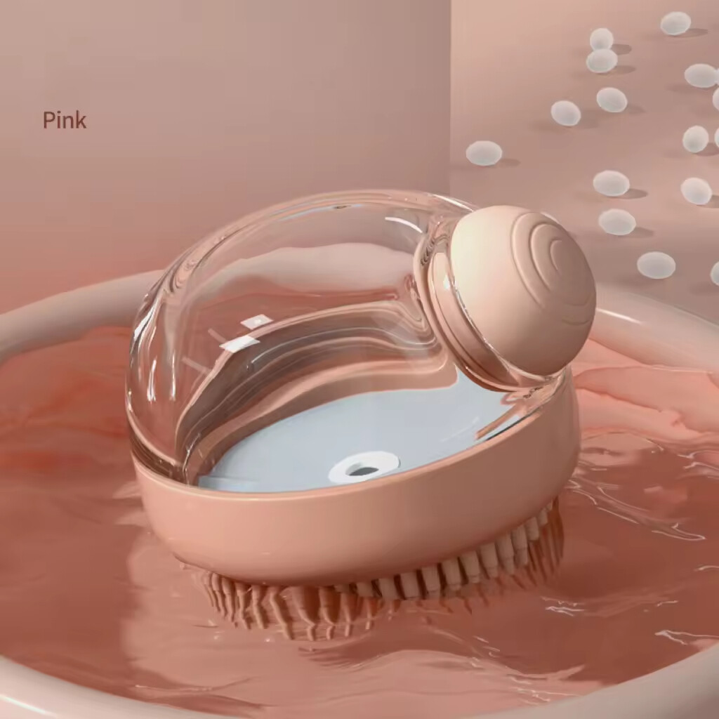 Dog Shower Brush with Soap Dispenser