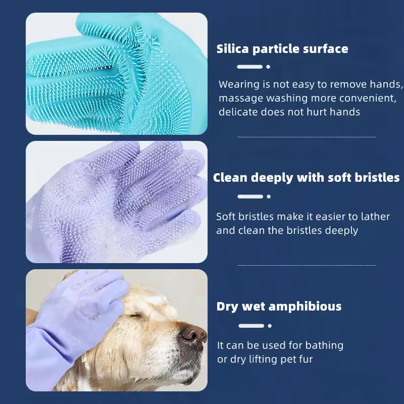Pet Bathing Brush Gloves