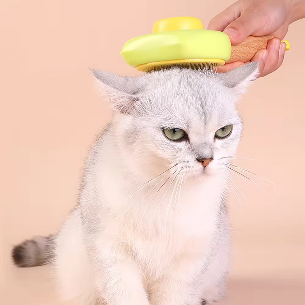 ABS Solid Wood Handle Hair Removal Pet Comb