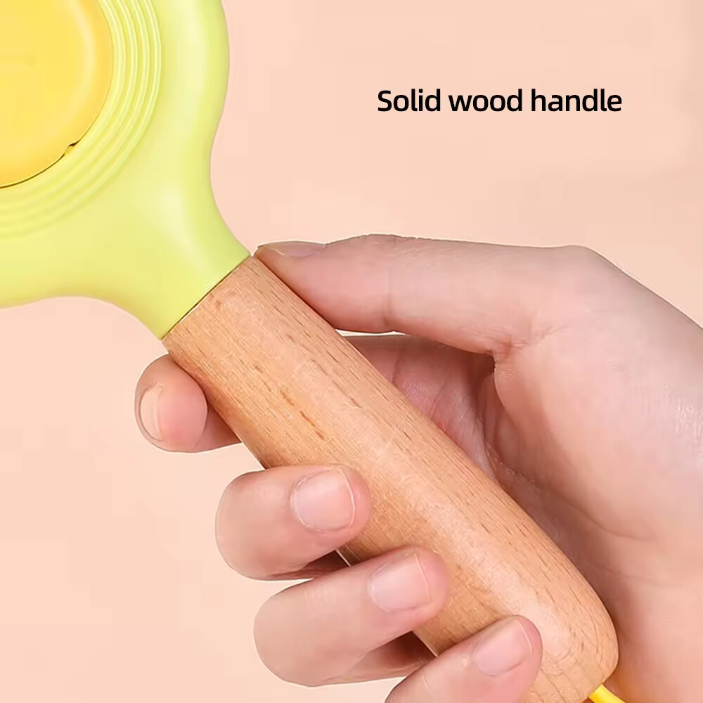 ABS Solid Wood Handle Hair Removal Pet Comb