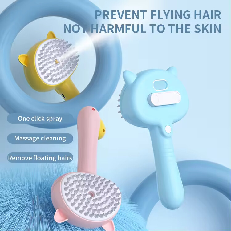 Pet Grooming Brush with Spray