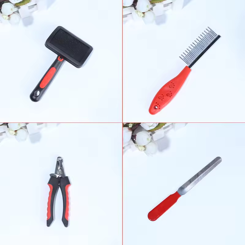 Pet Comb Brush Nail Clippers Set