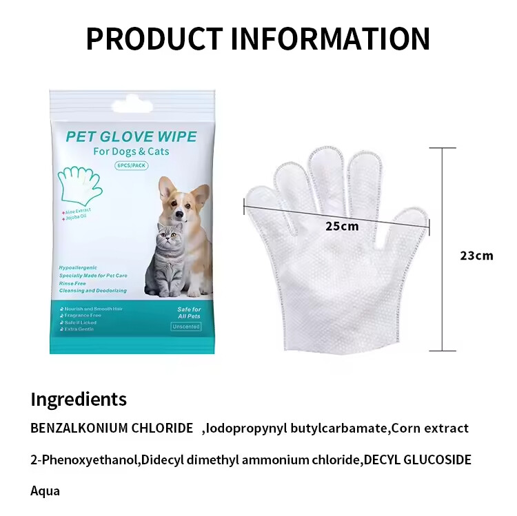 Pet Cleaning Grooming Gloves Wipes