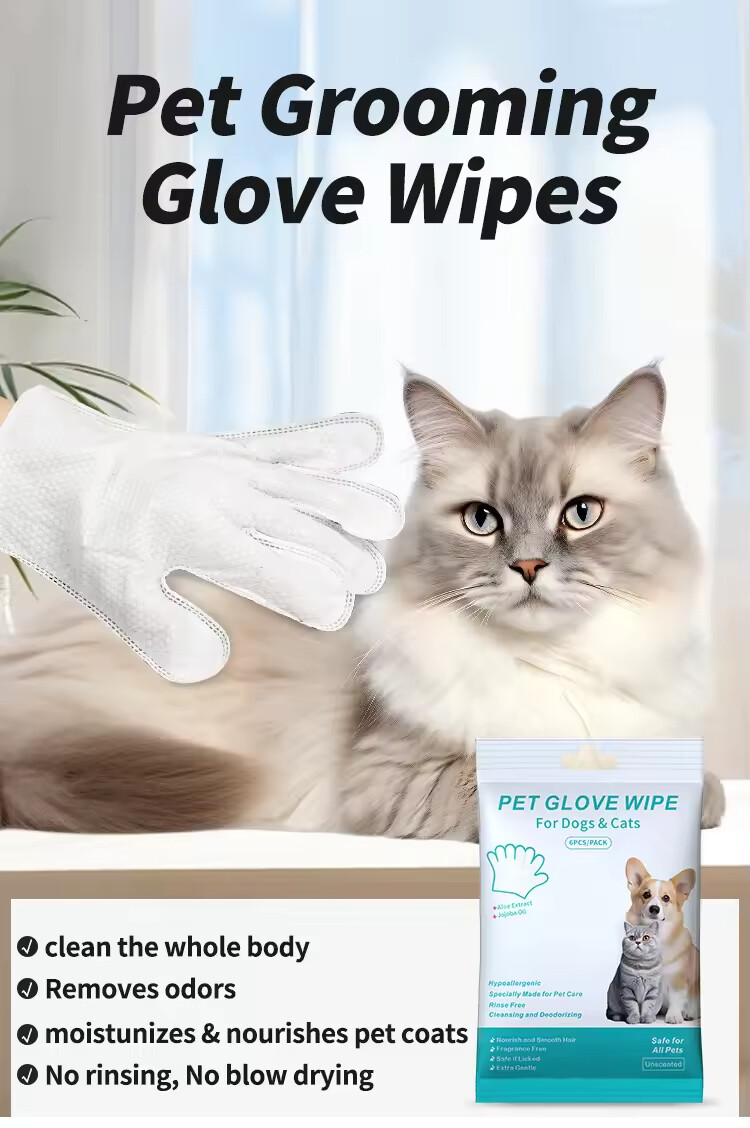 Pet Cleaning Grooming Gloves Wipes