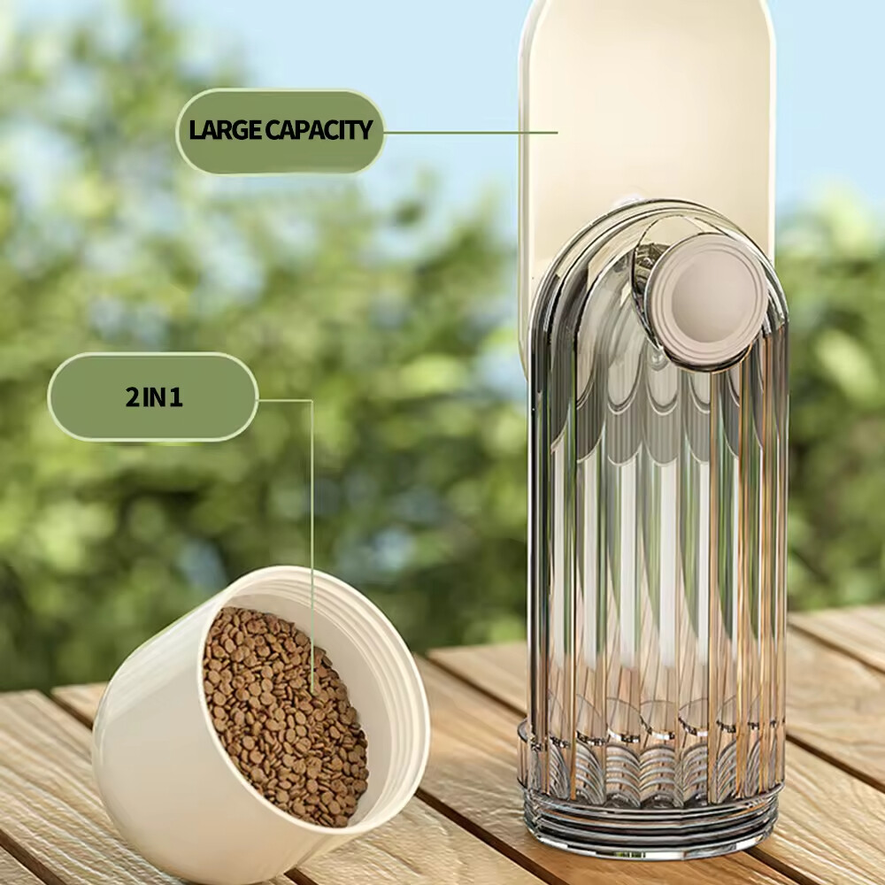 Portable Travel Cheap Pet Dog Water Bottle With Food Storage