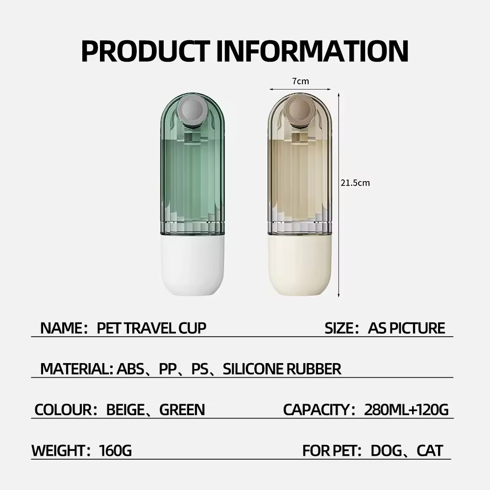 Portable Travel Cheap Pet Dog Water Bottle With Food Storage