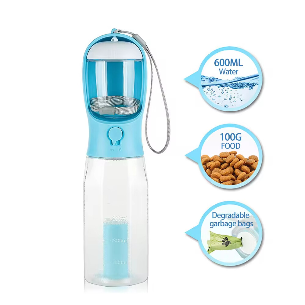 3 in 1 Portable Food Storage Dog Water Bottle