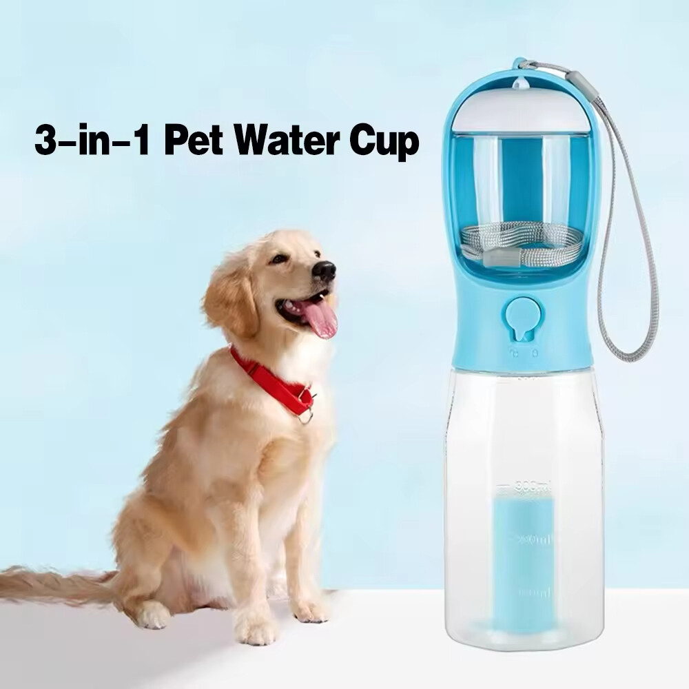 3 in 1 Portable Food Storage Dog Water Bottle