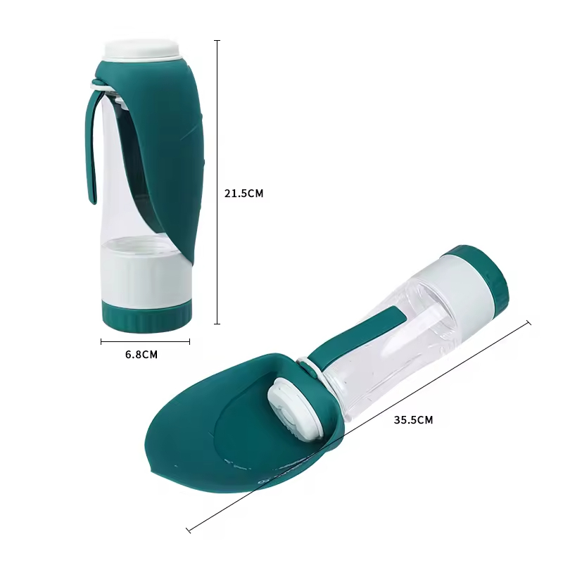 Foldable Dog Water Bottle with Food Storage