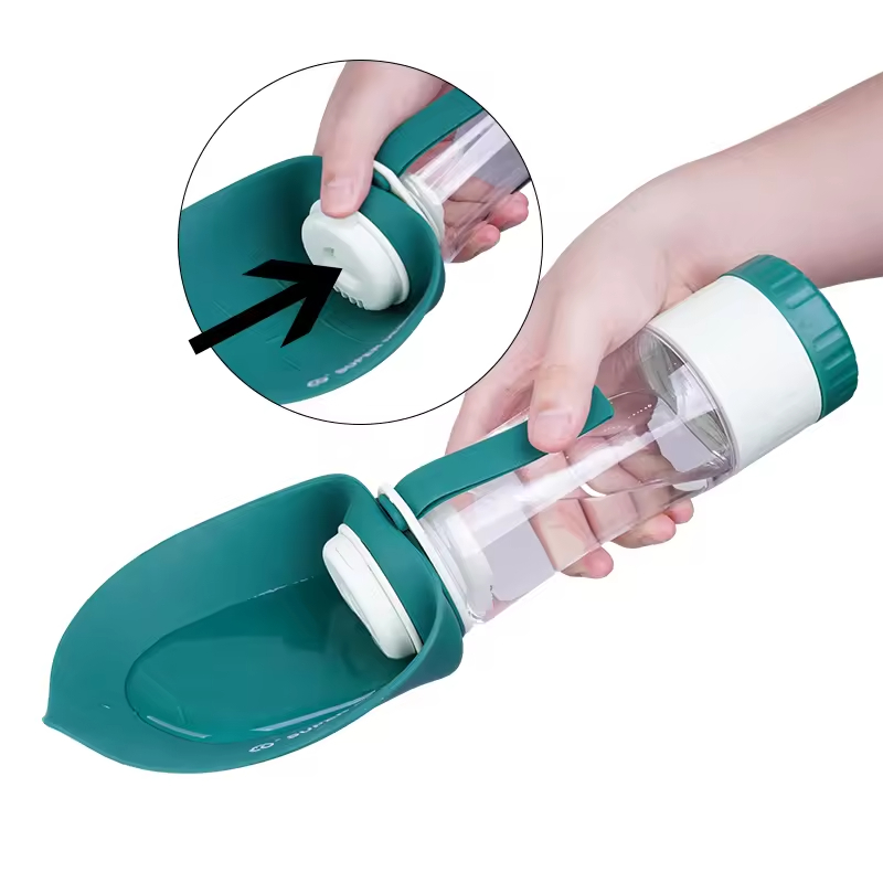 Foldable Dog Water Bottle with Food Storage