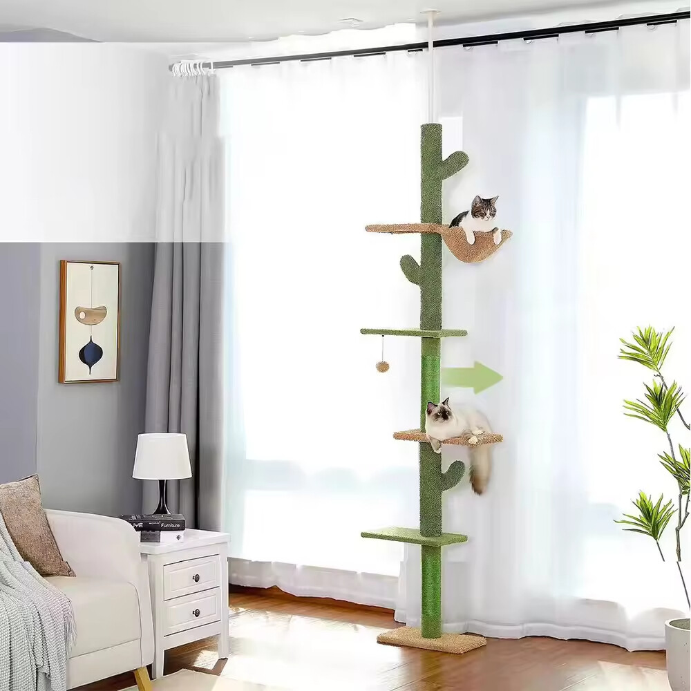 Wooden Large Cactus Cat Trees Scratcher