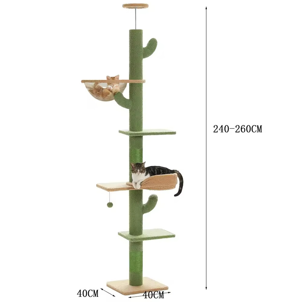 Wooden Large Cactus Cat Trees Scratcher