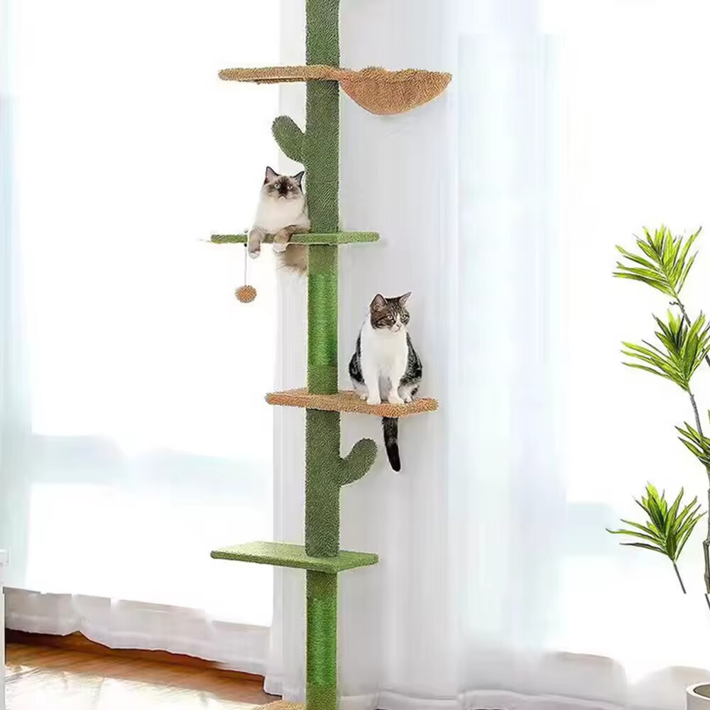 Wooden Large Cactus Cat Trees Scratcher