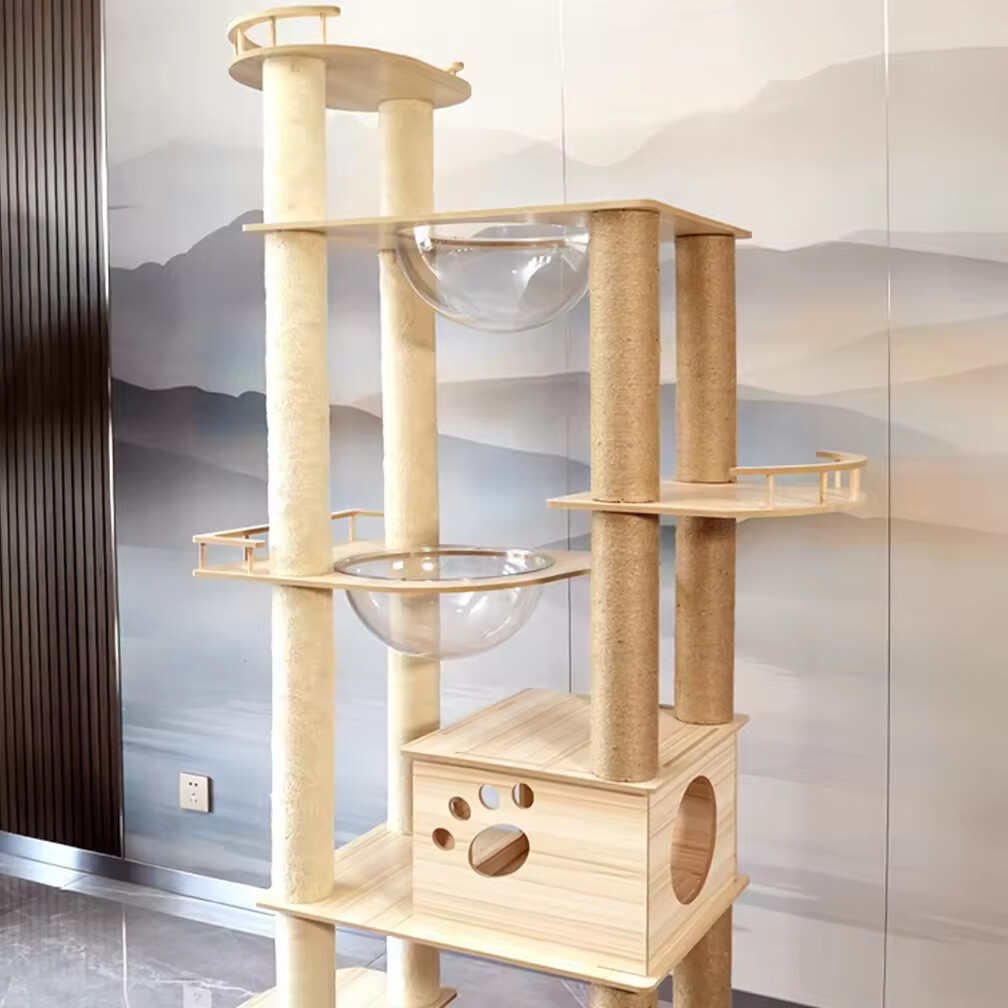 Wooden Sisal Large Cat Trees Scratcher