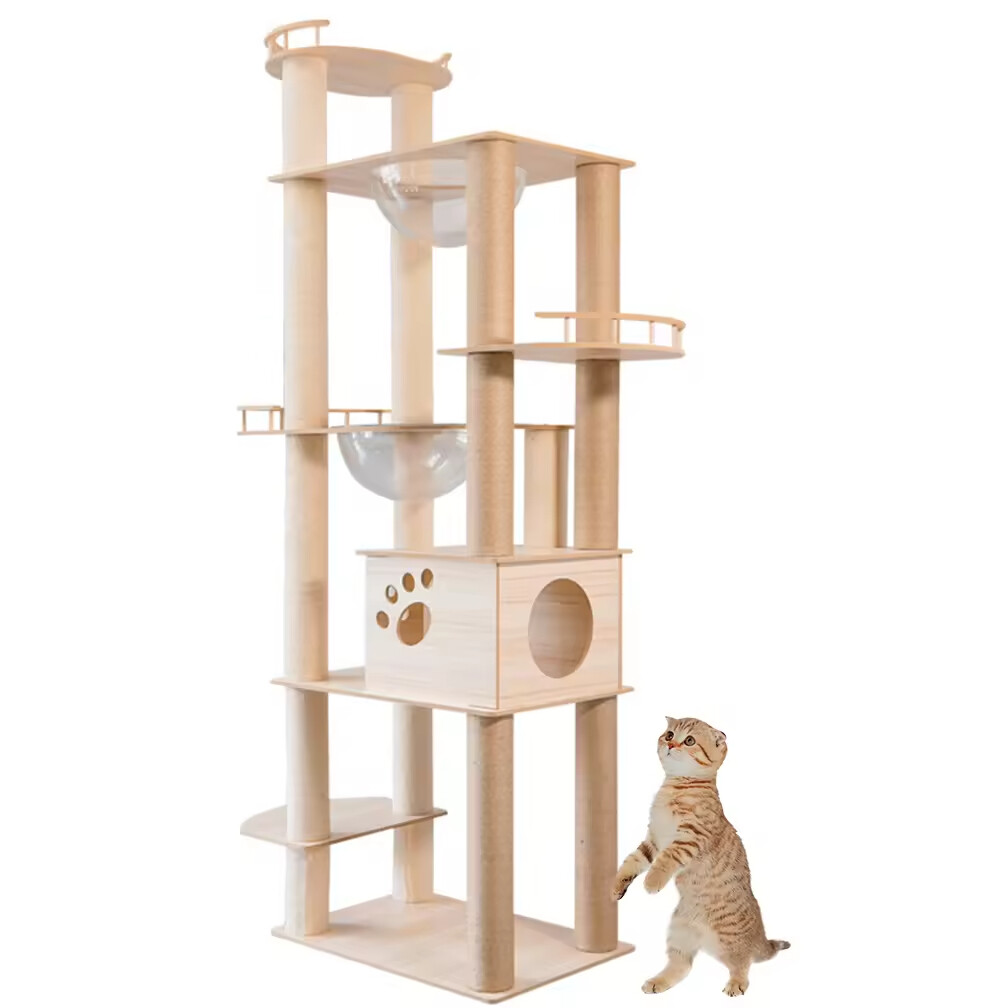 Wooden Sisal Large Cat Trees Scratcher