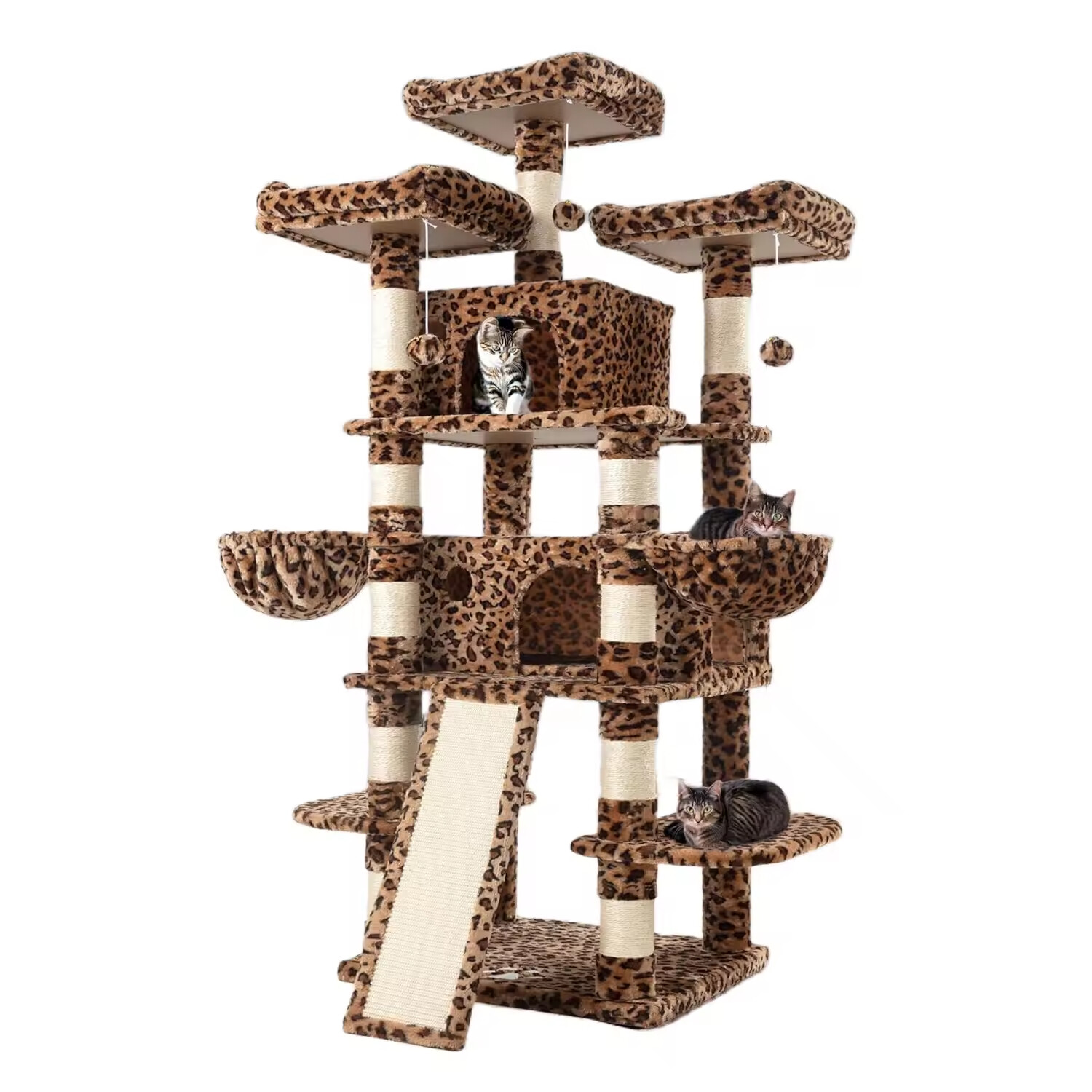 Wooden Sisal Scratcher Large Cat Tree Tower