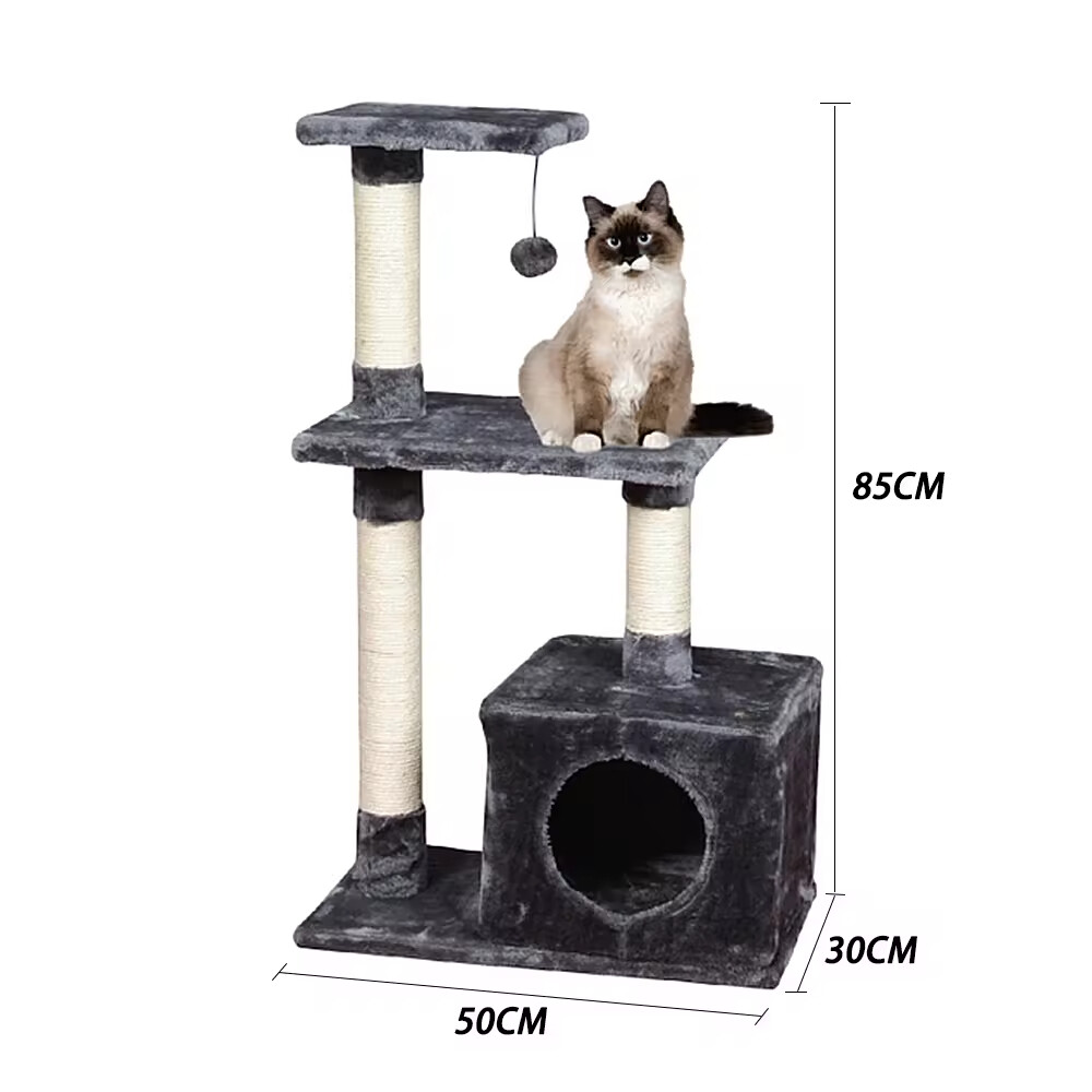 Sisal Scratcher Short Plush Cat Tree