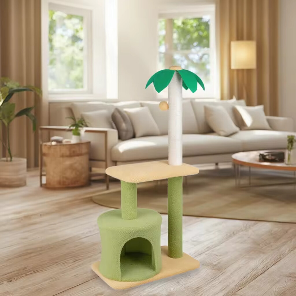 Sisal Short Plush Cat Tree House