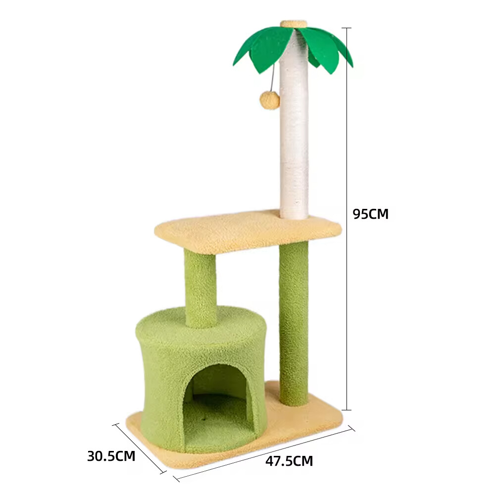 Sisal Short Plush Cat Tree House
