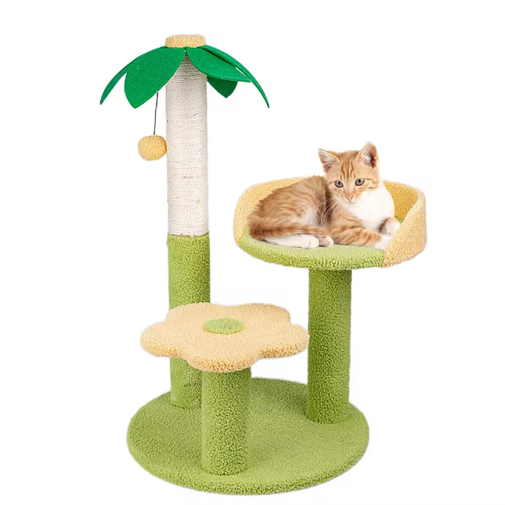 Sisal Short Plush Cat Flower Tree