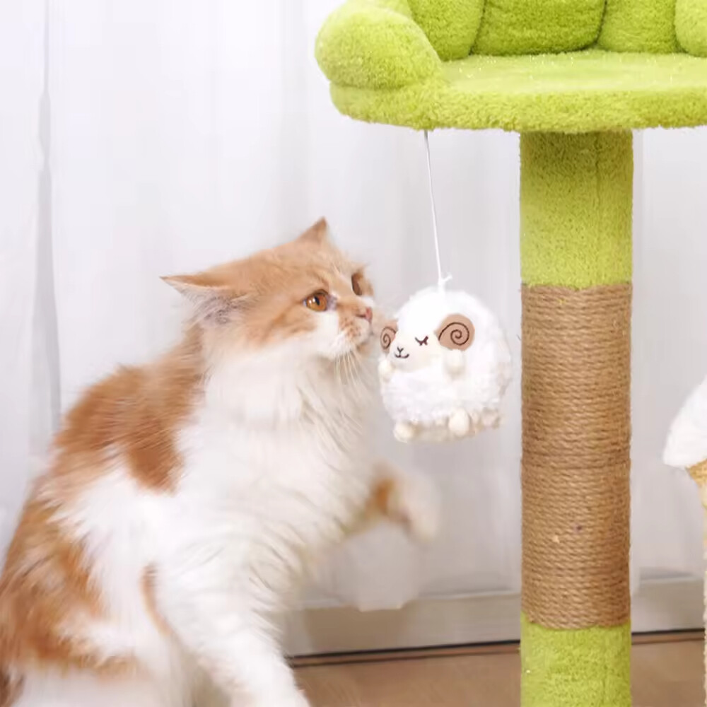 Warm Sisal Short Plush Cat Tree House