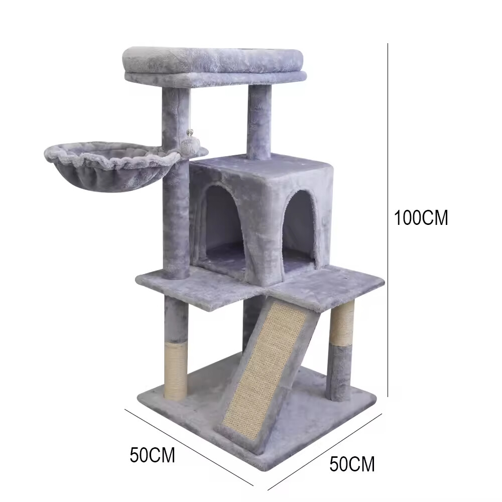 Sisal Grey Cat Tree Scratcher 