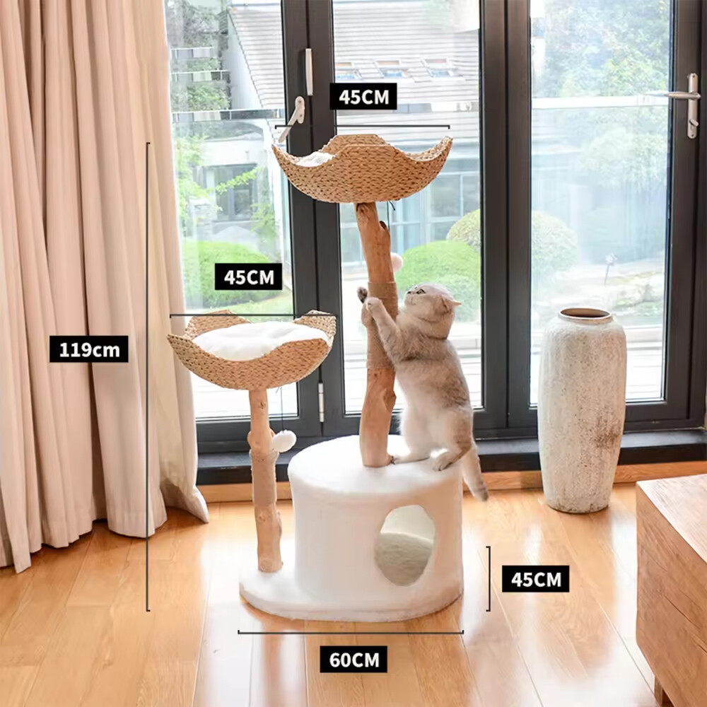 Rattan Weaving Cat Tree House