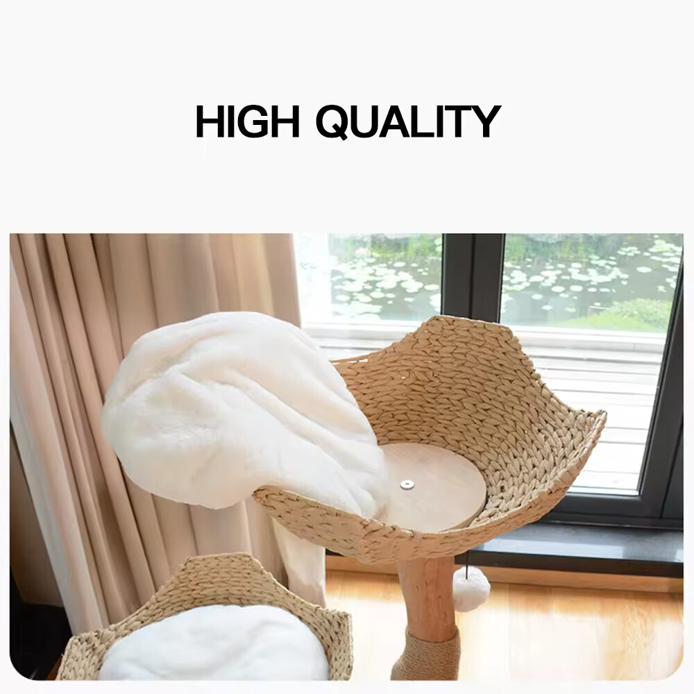 Rattan Weaving Cat Tree House