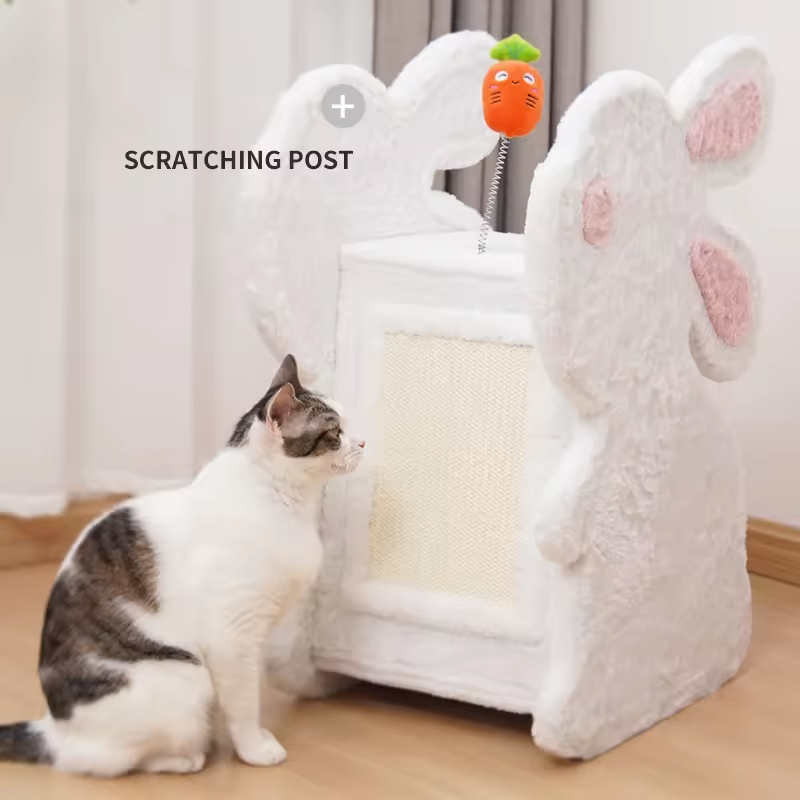 Cute Rabbit Design Cat Scratcher