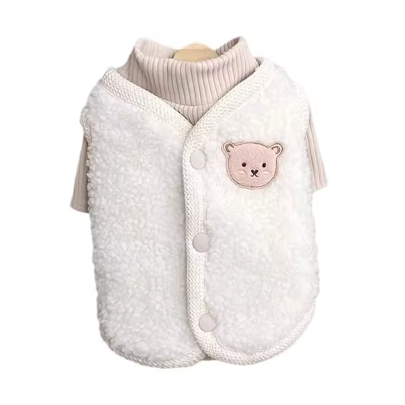 Cute Bear Pet Clothes Two-Piece Fleece Pet Vest