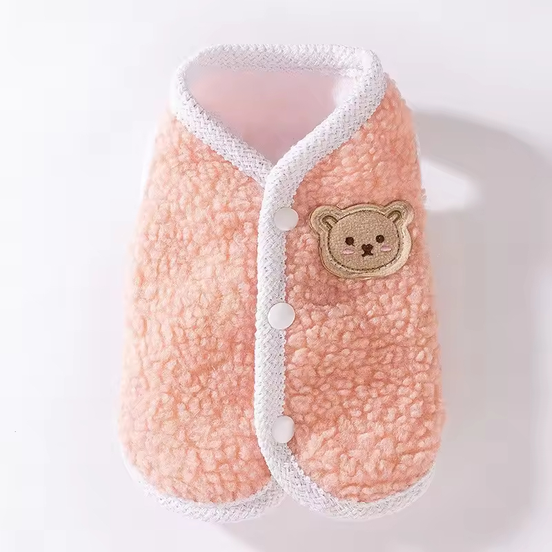 Cute Bear Pet Clothes Two-Piece Fleece Pet Vest