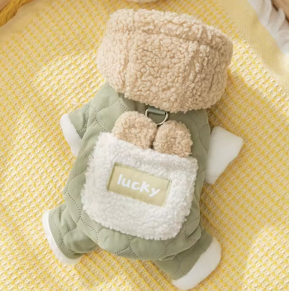 Autumn Winter Thickened Warm Quilted Cotton Pet Coat