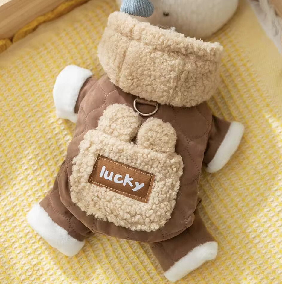 Autumn Winter Thickened Warm Quilted Cotton Pet Coat