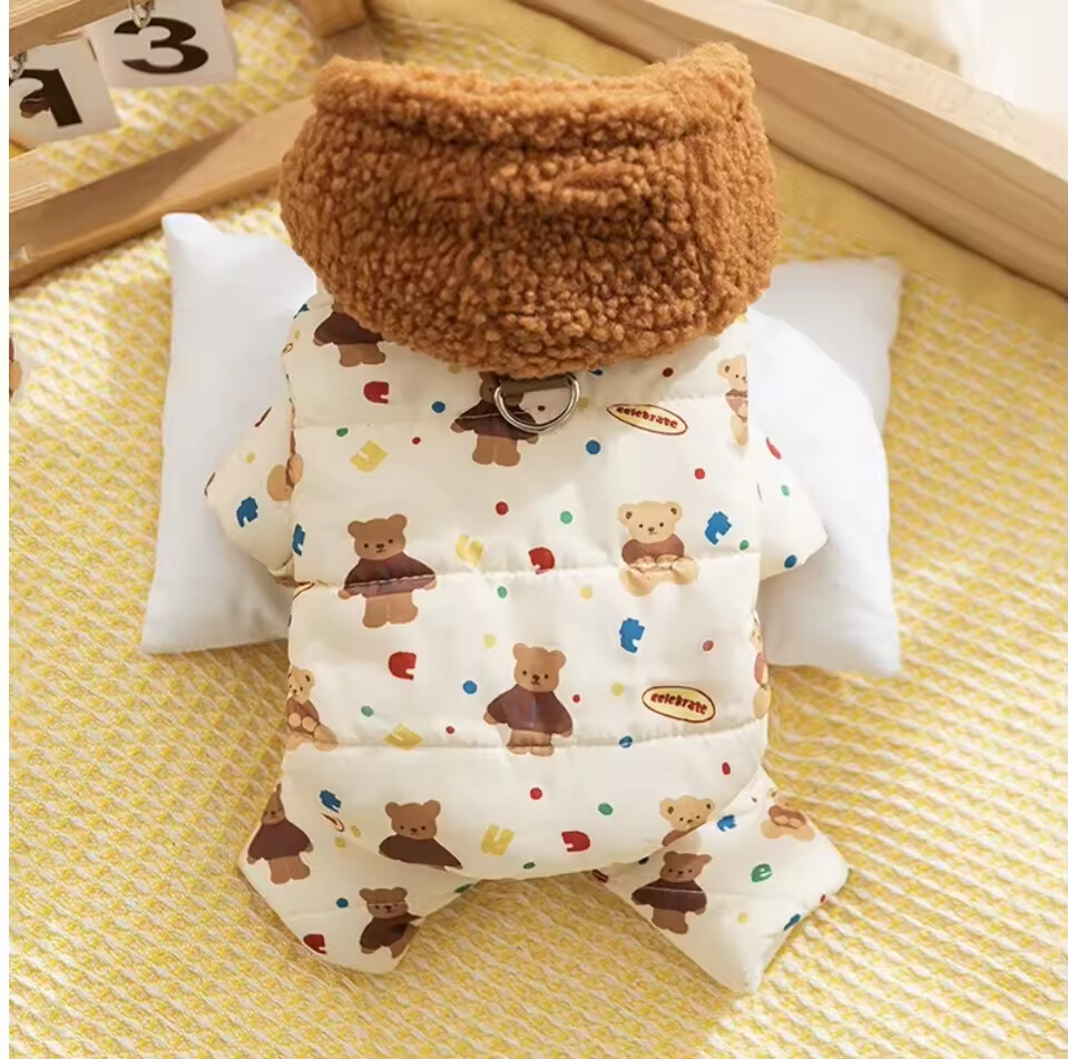 Autumn Winter Thickened Warm Quilted Cotton Pet Coat