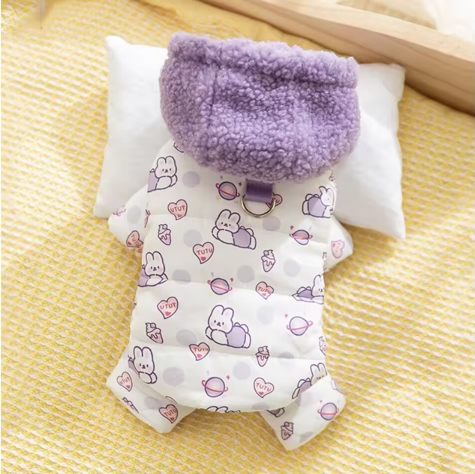 Autumn Winter Thickened Warm Quilted Cotton Pet Coat