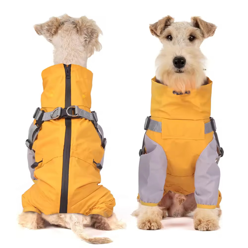 High Quality Outdoor Four-legged Dog Raincoat