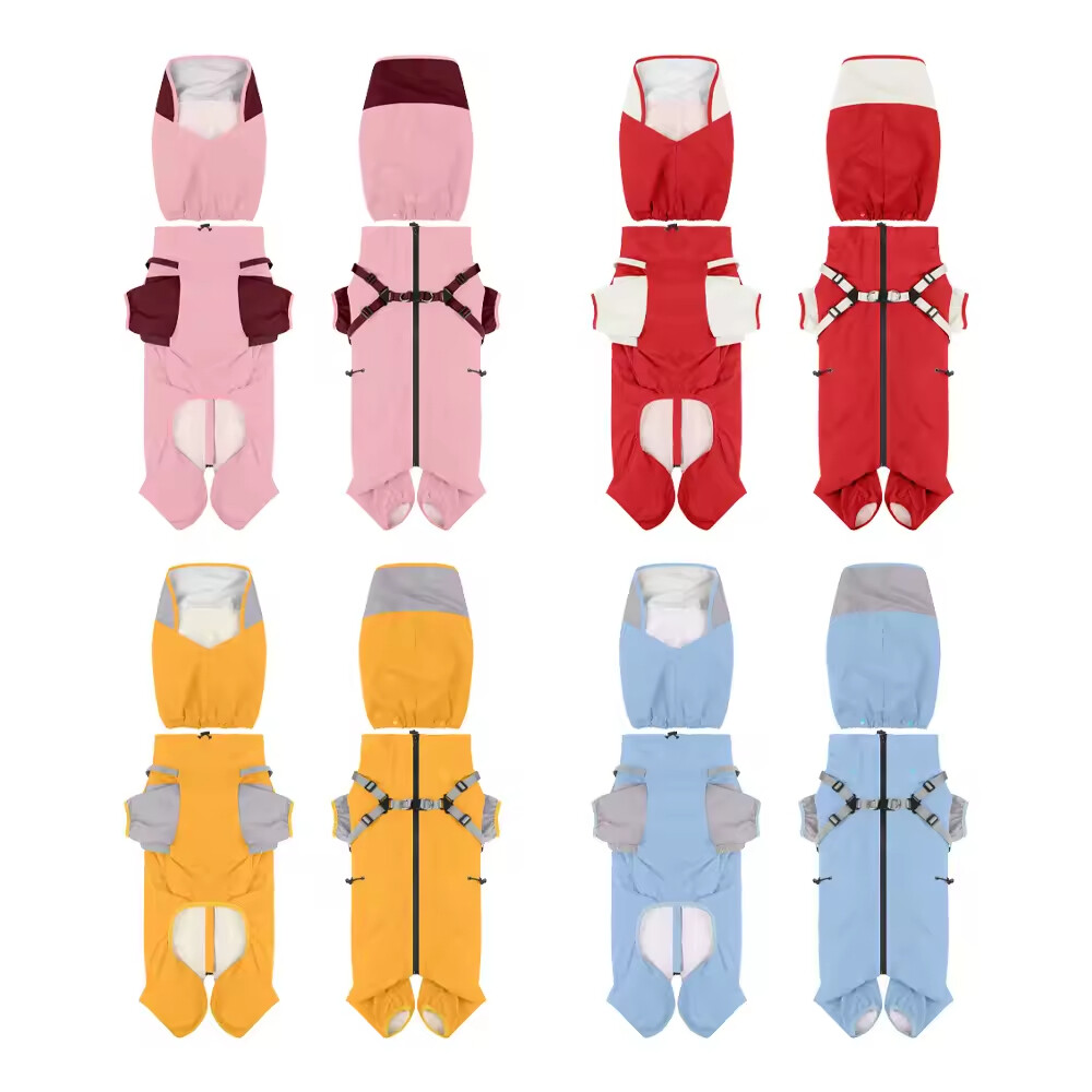 High Quality Outdoor Four-legged Dog Raincoat