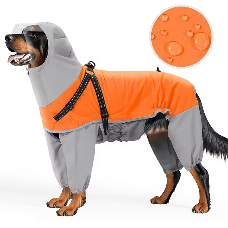 Dog Raincoat With Transparent Mask 
