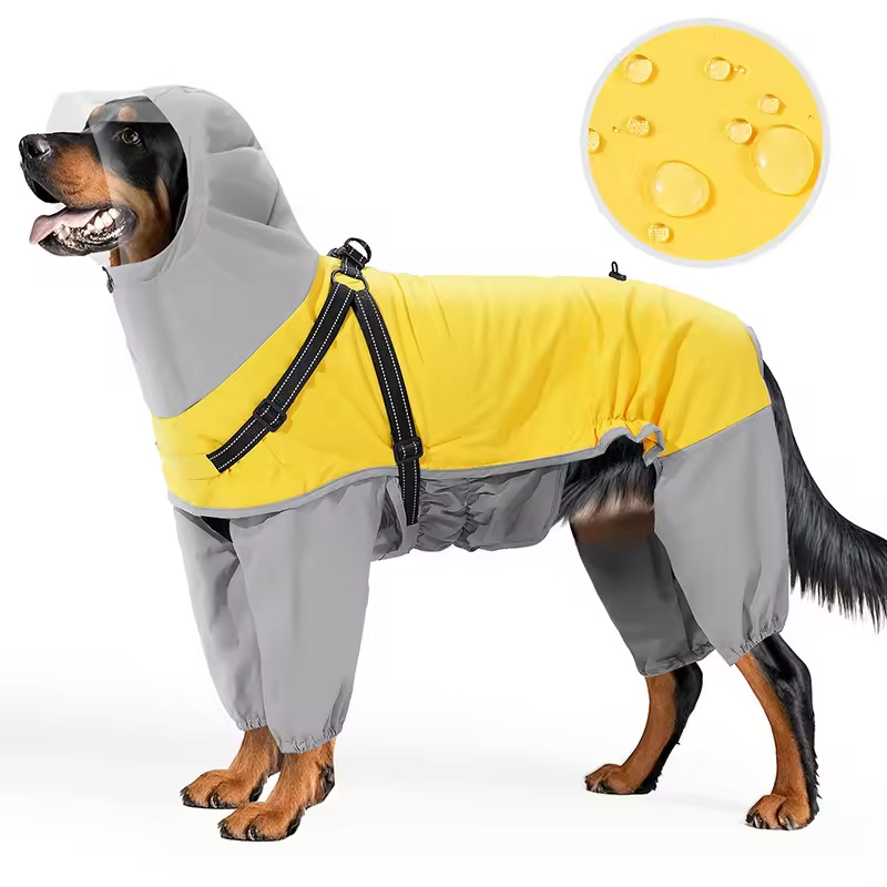 Dog Raincoat With Transparent Mask 