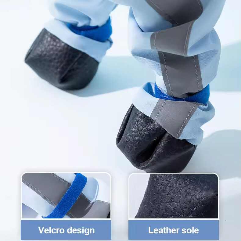 Hooded Reflective Four-legged Dog Raincoat