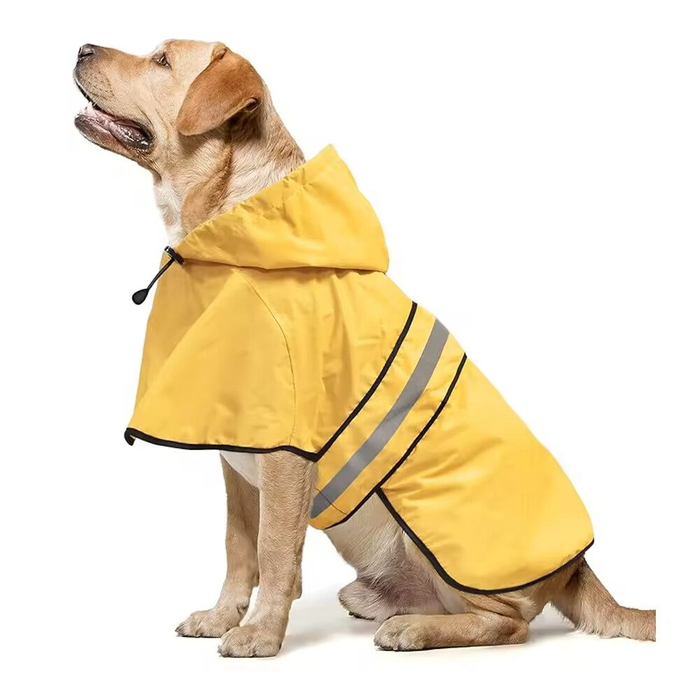 Reflective Pet Poncho Windproof Dog Rain Jacket 