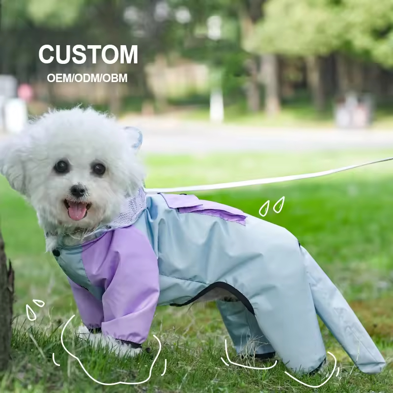 Waterproof Solid Color Pet Clothes Jackets