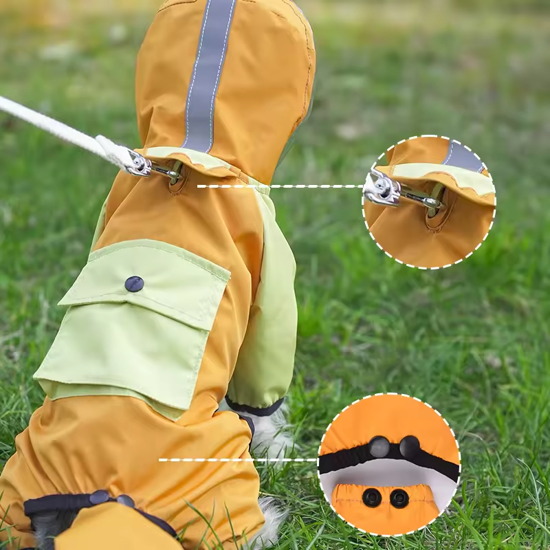 Waterproof Solid Color Pet Clothes Jackets
