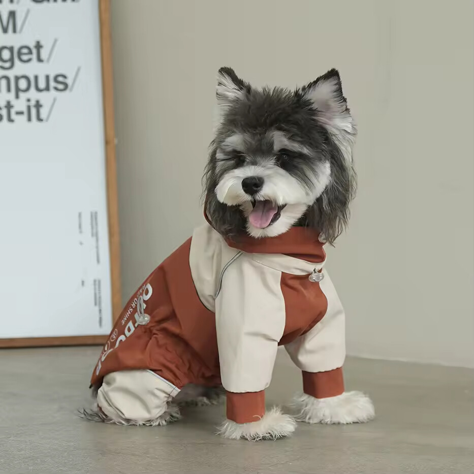 Outdoor Dog Hooded Raincoat