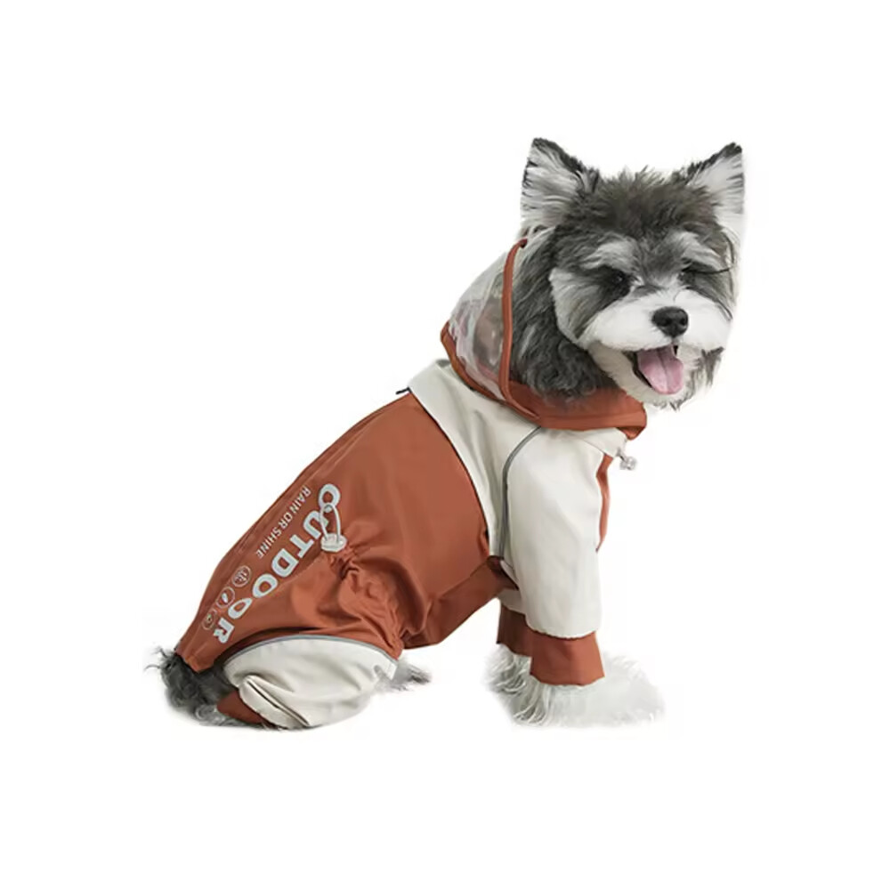 Outdoor Dog Hooded Raincoat