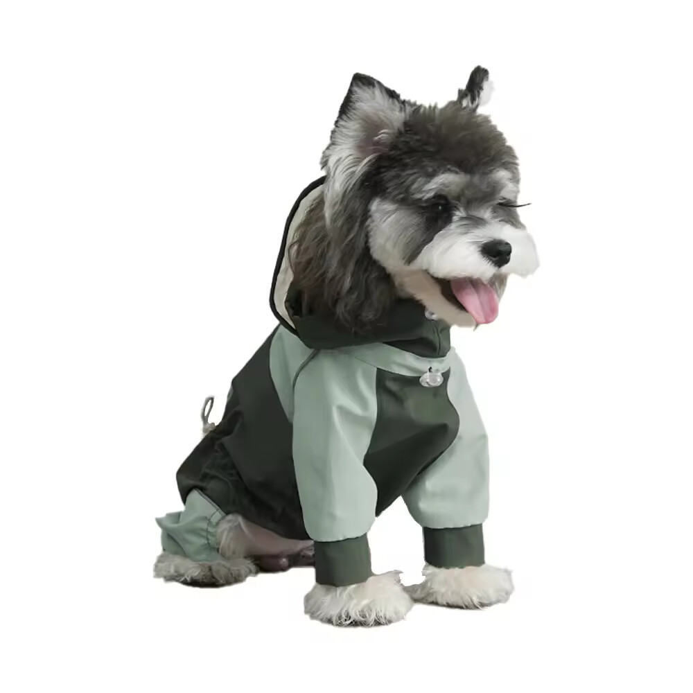Outdoor Dog Hooded Raincoat