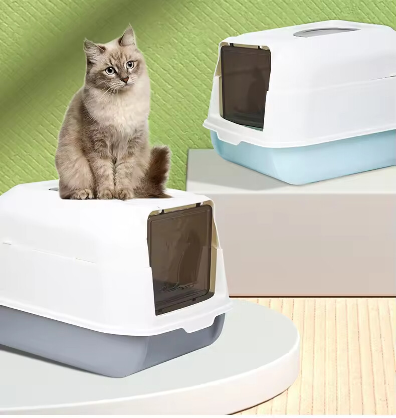 PP Cat Litter Box Front Entry with Lid 
