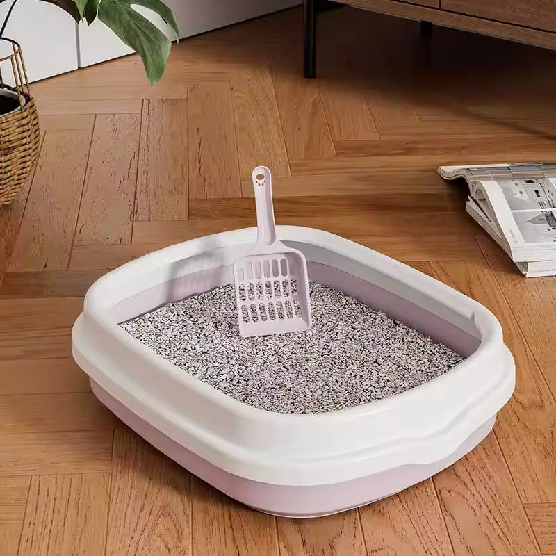 Semi-Enclosed Open Type Splashproof Cat Litter Box