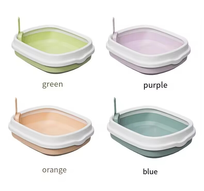 Semi-Enclosed Open Type Splashproof Cat Litter Box