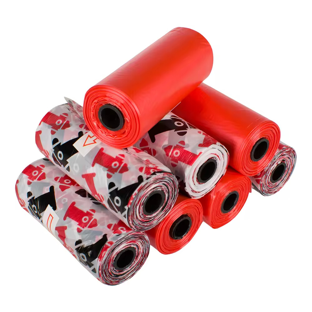 Black Disposable Biodegradable Cute Pet Trash Bags Roll